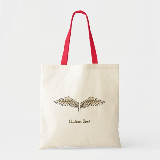 Beige Wings Tote Bag Tragetasche (Vorne)