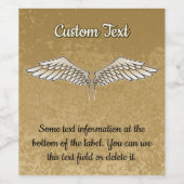 Beige Wings Wine Label Weinetikett (Einzelnes Label)