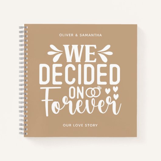 Beige wir entschieden uns für Forever Notebook Notizblock (Vorderseite)