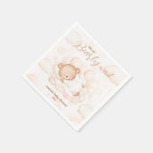 Beige Wir können frühzeitig abwarten Baby-Dusche N Serviette (Ecke)