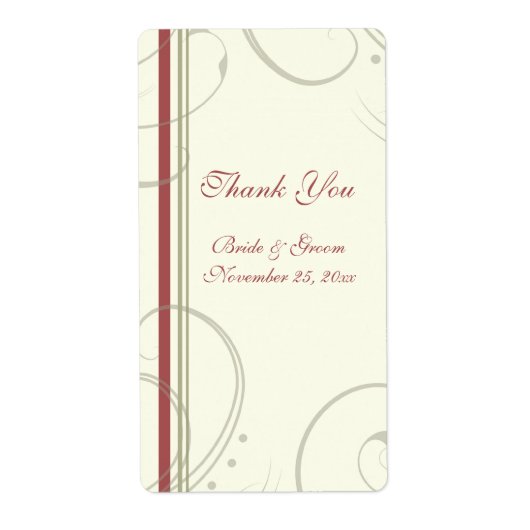 Beige Wirbel Hochzeitstempel (Vorne)