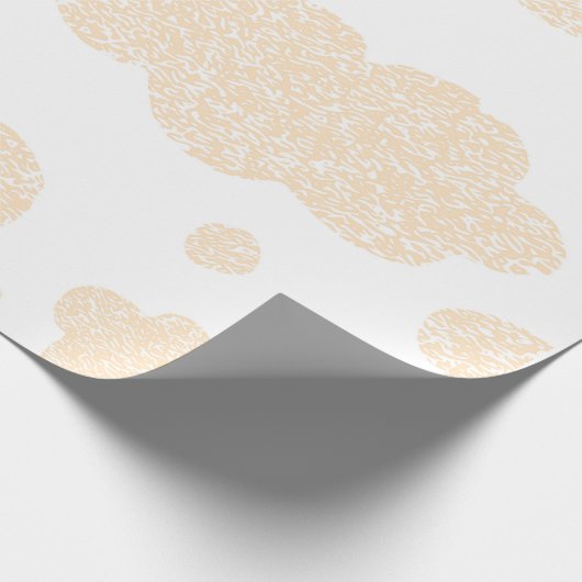 beige Wolken auf weißem Hintergrund Geschenkpapier (Ecke)