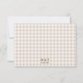 Beige Woodland Hare Bunnies Wedding RSVP Card (Rückseite)