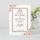 Beige wunderschöne ästhetische Blumenzelt Moderne Einladung (Stehend Vorderseite)