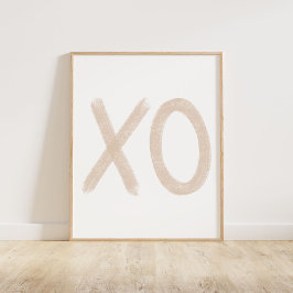 Beige XO Poster