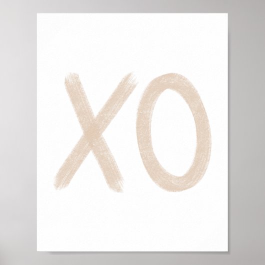Beige XO Poster (Vorne)