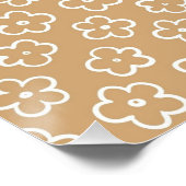 Beige Y2K Bold Wildblume Vibranding Spring Art Poster (Ecke)