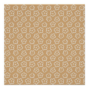 Beige Y2K Kräftige Wilde Blüte Lebendige Frühlings Poster