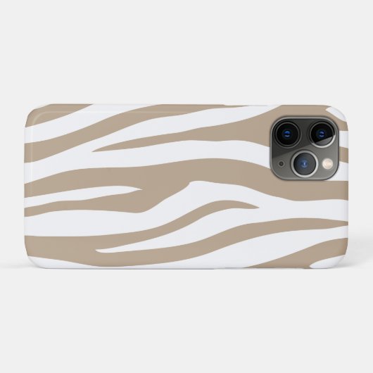 Beige-Zebra Case-Mate iPhone Hülle (Rückseite (Horizontal))