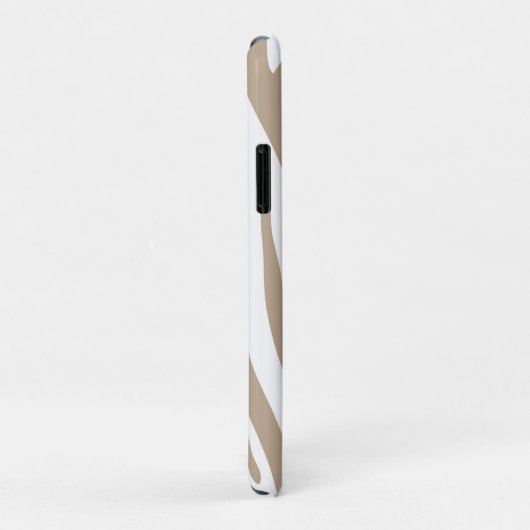 Beige-Zebra Case-Mate iPhone Hülle (Hinten/Rechts)