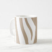 Beige-Zebra Kaffeetasse (Vorderseite Links)