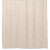 Beige Zebra Pattern Shower Curtain Duschvorhang (Vorderseite)
