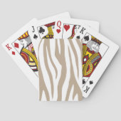 Beige-Zebra Spielkarten (Rückseite)