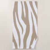Beige-Zebra Strandtuch (Vorderseite)
