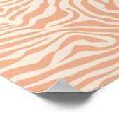 Beige Zebra Streifen Poster (Ecke)