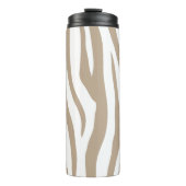 Beige-Zebra Thermosbecher (Vorderseite)