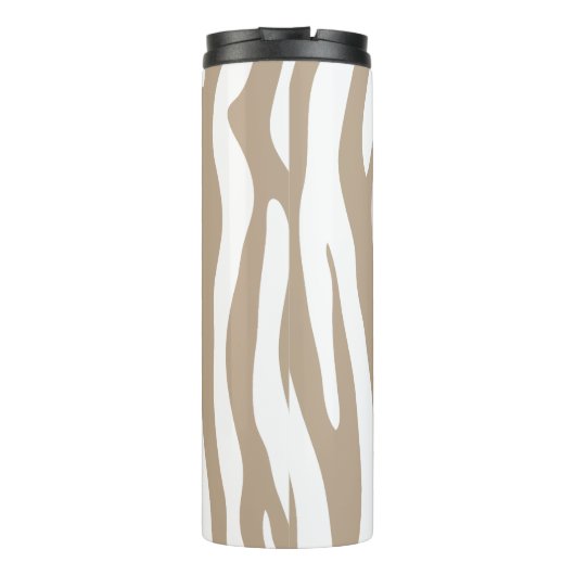 Beige-Zebra Thermosbecher (Rückseite)