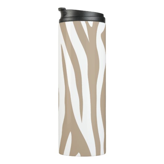 Beige-Zebra Thermosbecher (Nach rechts gedreht)