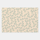 Beige Zig Zag Elegante Geschenkwrap für jeden Anla Geschenkpapier Set (Vorderseite 2)