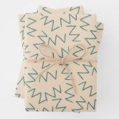 Beige Zig Zag Elegante Geschenkwrap für jeden Anla Geschenkpapier Set (Beispiel)