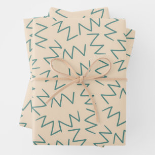 Beige Zig Zag Elegante Geschenkwrap für jeden Anla Geschenkpapier Set