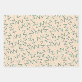 Beige Zig Zag Elegante Geschenkwrap für jeden Anla Geschenkpapier Set (Vorderseite)