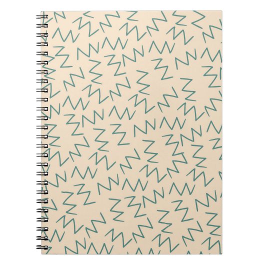 Beige Zig Zag Trendy and Functional Writing Access Notizblock (Vorderseite)