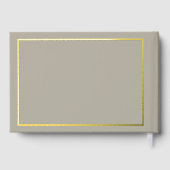 Beige zum Thema Winter mit Kerzenschein Gästebuch (Rückseite)