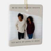 Beige | Zwei Fotos Schreibmaschine Best Friend Url Keramikornament (Rechts)