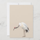 Beige Zwiebelvögel Hochzeit Einladung (Rückseite)