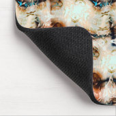 Beigefarbene Textur mit verbrannten und versunkene Mousepad (Ecke)