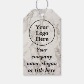 Beigefarbener Marmor Geschenkanhänger (Vorderseite)