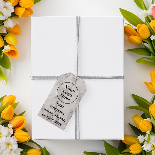 Beigefarbener Marmor Geschenkanhänger