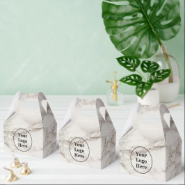 Beigefarbener Marmor Geschenkschachtel