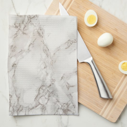 Beigefarbener Marmor Geschirrtuch (Viertel Falte)