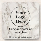 Beigefarbener Marmor Getränkeuntersetzer (Vorderseite)