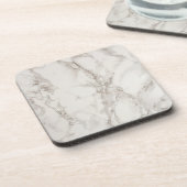 Beigefarbener Marmor Getränkeuntersetzer (Linke Seite)