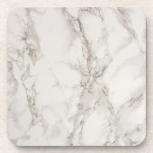 Beigefarbener Marmor Getränkeuntersetzer (Vorderseite)