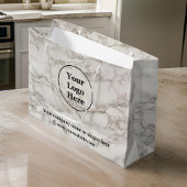 Beigefarbener Marmor Große Geschenktüte