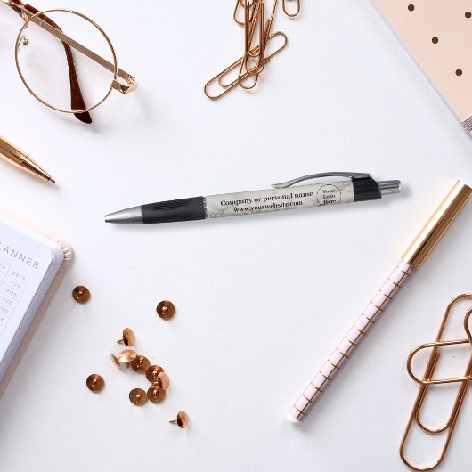 Beigefarbener Marmor Kugelschreiber