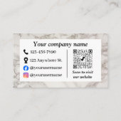 Beigefarbener Marmor Rabattkarte (Rückseite)