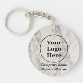 Beigefarbener Marmor Schlüsselanhänger (Vorderseite)