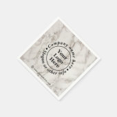 Beigefarbener Marmor Serviette (Ecke)