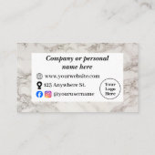 Beigefarbener Marmor Treuekarte (Rückseite)