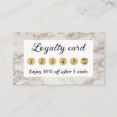 Beigefarbener Marmor Treuekarte (Vorderseite)