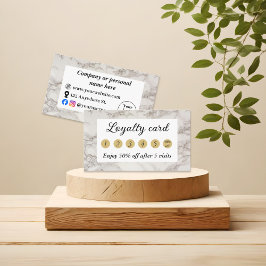 Beigefarbener Marmor Treuekarte