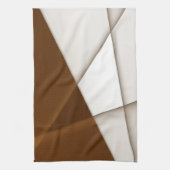 Beigefarbenes Dreieck mit Schatten, glatter Stil Geschirrtuch (Vertikal)