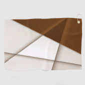 Beigefarbenes Dreieck mit Schatten, glatter Stil Golfhandtuch (Horizontal)