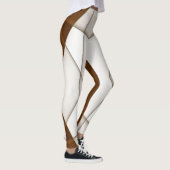 Beigefarbenes Dreieck mit Schatten, glatter Stil Leggings (Rechts)