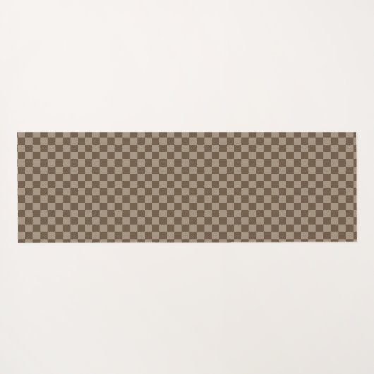 beigefarbenes kariertes Muster Yogamatte (Rückseite (Horizontal))